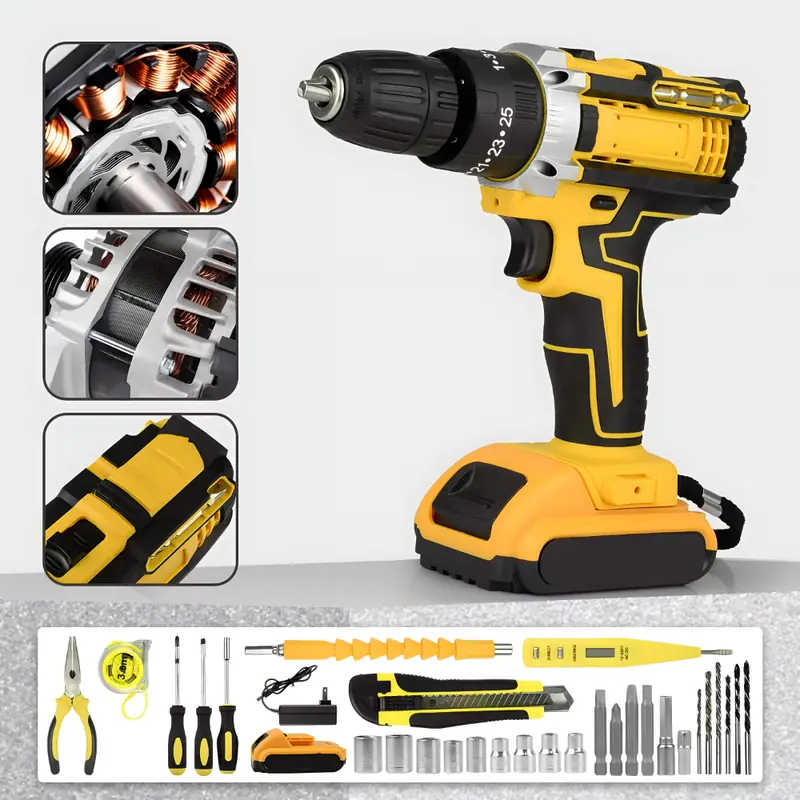 Aku bušilica sa setom